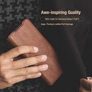 Samsung Galaxy Z Fold 5 Aoge Leather Case 奧格皮套 翻蓋式設計 方便放置 S 筆