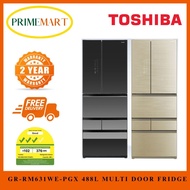 [FREE $600 NTUC VOUCHERS] TOSHIBA: GR-RM631WE-PGX 488L MULTI DOOR FRIDGE - 2 YEARS WARRANTY