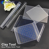 NOBELJIAOO Clay Modeling Tool Mud Pressing Plate Transparent Acrylic Round Tube Roller Soft Plastici