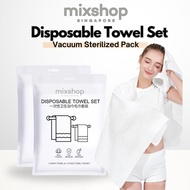 mixshop Disposable Bath and Face Towel for Travel and Sports use, Vacuum Sterilized, Holiday, Hotel