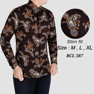 Batik Solo / Kemeja Batik Pria / Lengan Panjang Colin Dion Bcl