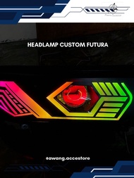 HEADLAMP CUSTOM CARRY FUTURA RGB LAMPU TEMBAK LAMPU HEADLAMP CARRY FUTURA 24V  LAMPU MODIF FUTURA