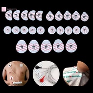 [GRL] 10Pcs Disposable Electrodes White Pads ECG Gel Non Woven Fabric Self Adhesive Stiers Reusable 