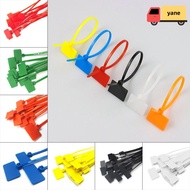 YANE 100pcs Cable Tag Plastic Label Tag Labels Markers Mesh Wire Marker Colorful Tag