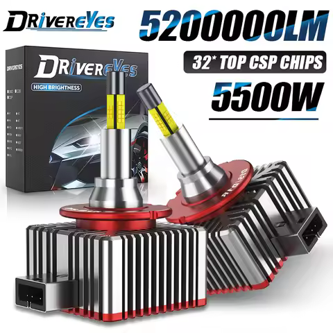 360 3D D1S D3S LED Car Headlights Bulb Canbus D1R D3R D8S Led HID Kit Plug-N-Play Auto Lamp Turbo LE