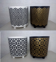 Modern Aesthetics design / big printed pots for plants / paso / flower vase / plant pot 9x9.5 inches