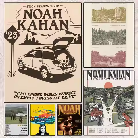 Ballad Singer N-Noah K-Kahan Poster HD Art Mural Wallart Poster Waterproof Vintage Print Decor for H