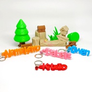 GANTUNGAN [KITE.ID] Custom Name Keychain Kpop Fandom/ - Custom 3D Print Keychain