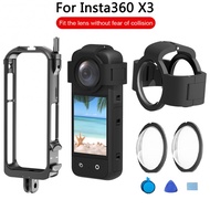 For Insta360 ONE X3 Camera Tempered Glass Film Screen Protector And Lens Protective Frame Case Accessories