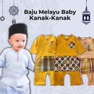 BAJU RAYA MELAYU  BAYI BAJU BABY NEWBORN BABY KUNING YELLOW PEACH LIGHT YELLOW MUSTARD