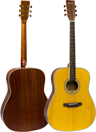 Kazuki Lite Top Solid Acoustic Guitar Vintage Natural ขนาด 41 นิ้ว กีตาร์โปร่ง / กีตาร์โปร่งไฟฟ้า Tr