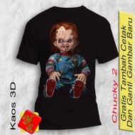 Custom DTF T-Shirts | Chucky Horror Doll | ORIGINAL 3D T-SHIRT
