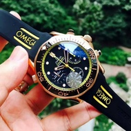 Z0A6 OMEGA OMEGA Seahorse Series Men's Quartz Watch Ceramic Ring Multi-Function Quartz Movement