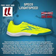 Sepatu Futsal SPECS Lightspeed Reborn Terbaru 2024 - Warna Kuning Neon/Hijau dengan Bahan Karet Taha