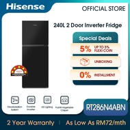 [FREE Installation] Hisense 2 Door Inverter Fridge 双门冰箱 Black - RT286N4ABN