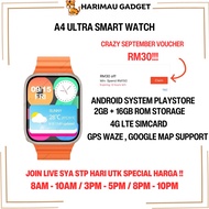 A4 Ultra 49mm Smart Watch With Android System Playstore 2GB RAm 16GB Rom Wifi Gps Compass Camera Wha