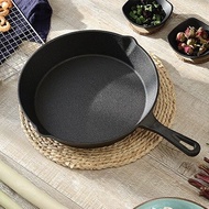 24cm  Pre-Seasoned Cast Iron Skillet Bundle - Cast Iron Frying Pans Heavy Duty Chef Quality Pan Cookware Set For Indoor &amp; Outdoor Use Grill Stovetop Oven Safe