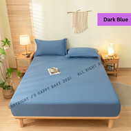 Cotton 3 in 1 /2 in 1/Bedsheet Single Queen King Cadar Getah Keliling Cadar Cotton Bedsheet Simple D