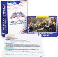 United States History Flash Cards – 75 US American Major Events & Milestones – AP Learning Resource 