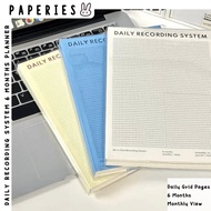 paperies | Daily Recording System 6 Month Planner Notebook | Minimalist 6-Month Planner