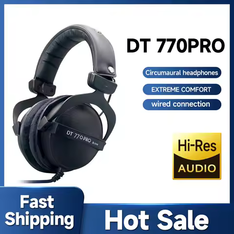 Hot Sale DT770 PRO Studio Dynamic Headphones Closed-Back 80/250 Ohm Professional Monitor Headset for