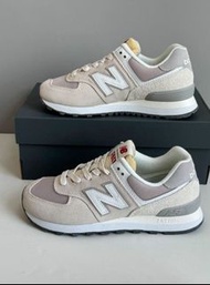 New Balance 574織物絨面革 鞋 白色