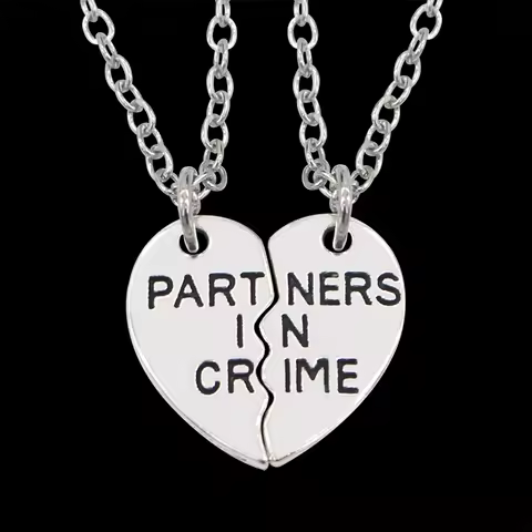 2pcs/set Splicing Necklace Necklace Heartbroken Pendant Necklace Men And Women Best Friends BFF Frie