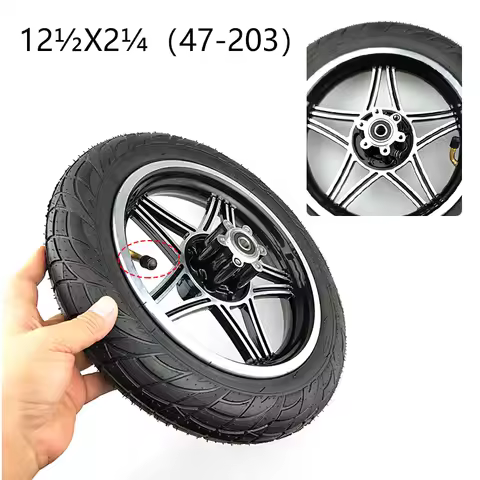 12.5 inch tire + alloy 62-203 12 1/2 X 2 1/4 wheels rims fits Many Gas Electric Scooters and e-Bike 