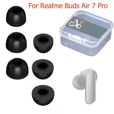 NavyStorm Eartips for Realme Buds Air 7 Pro Wireless Earphone Air 7 Earpads Memory Foam Ear Tips Acc