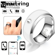 WUZIWEN NFC Smart Ring, Wearable Connect Stainless Steel Finger Digital Ring, Creative Waterproof Mu