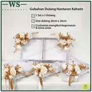 Gubahan Dulang Hantaran Kahwin Siap Dulang Hantaran Tunang 5Dulang/Set Hantaran Dulang Kahwin