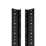 NavePoint 18U Vertical Rack Rail Pair DIY Kit with Hardware, Black