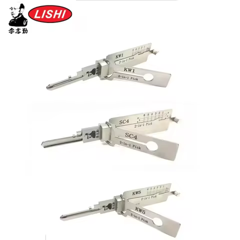 for Door Measuring Master Key LiShi 2 in 1 SC1 SC4 KW5 KW1 locksmith Tools Civil Lock Opener Hand Pr