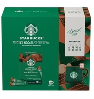 預訂 - 韓國 Starbucks 星巴克 美式即溶咖啡 80條裝 +送350ml 馬克杯