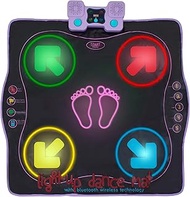 Light Up Dance Mat - Arcade Style Dance Games with Built In Music Tracks and Bluetooth Wireless Tech