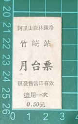 保真堂 阿11 阿里山森林鐵路 竹崎站月台票 未使用  品相如圖 台鐵火車票 台灣火車票
