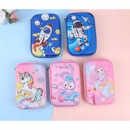 3D embossed hard case Pencil case ASTRONAUTS, UNICORN / 3D embossed astronaut, pony Pencil case 3D e