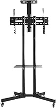 TV Mount,Sturdy Wall-Mounted Monitor Stand 32-65 inch TV Floor Black Rack, Adjustable Lifting 3 Vertical Movement Monitor Stand