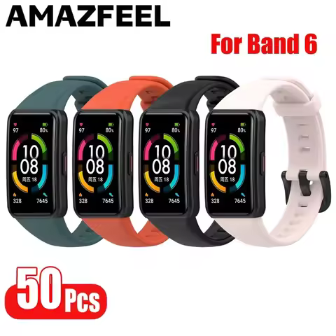 1 Pack Silicone Strap For Huawei Honor Band 6 Bracelet Silicone Watch Strap for HUAWEI BAND 6 Honor 
