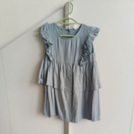 Preloved dress LBS kids 6-7 years old baby blue / baby pink (98% condition) takeall more