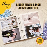 [FREE STICKER] 4R 120 Slot Album Binder Premium Doff PP Cover/ 6 Inch Flexible Photo Book/