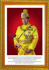 SULTAN SELANGOR GOLDEN FRAME POTRAIT / CLEAR QUALITY PORTRAIT / POTRET Bingkai Kayu AGONG & PERMAISU