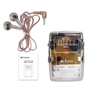 Retekess TR624 Transparent Portable Radio AM / FM Pointer Tuning Mini Pocket Radio with Earphone