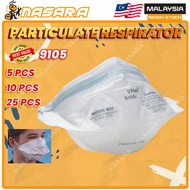 Nasara 5pcs 10pcs 25pcs / Box 9105 V-Flex N95 Mask Particulate Respirator Disposable Foldable Face M
