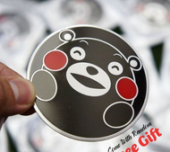 โลโก้คุมะมง ติดท้ายรถยนต์ ประดับยนต์ ฮอนด้า  7 cm KUMAMON EMBLEM ALUMINUEM LOGO MASCOT CIRCLE JDM HO