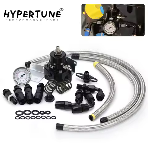 Adjustable Fuel Pressure Regulator Kit AN6 Feed & AN6 Return Line W/ 0-160PSI Gauge Set 3-20/ 20-45/