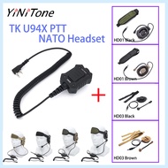 YiNiTone U94X PTT with Elite II Radio Headset NATO Style For Baofeng UV-5R BF-888S DM-32 UV-32 Quans