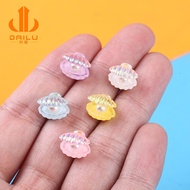 Manufacturer Ready Stock Resin Simulation Open Pearl Shell Keychain Earring Accessories diy Epoxy Phone Case Decoration
