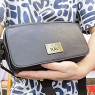 NEW ARRIVALS RAV DESIGN ORIGINAL GENUINE LEATHER 1 Bag 3Ways SLING BAG/ WAIST BAG CLUTCH BAG Dk Brow