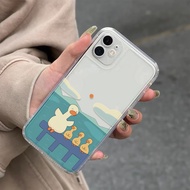 Clear Photo frame case for iphone 14 pro max 11 13 12 7Plus X XS Max fashion fashion Oil painting duck cover